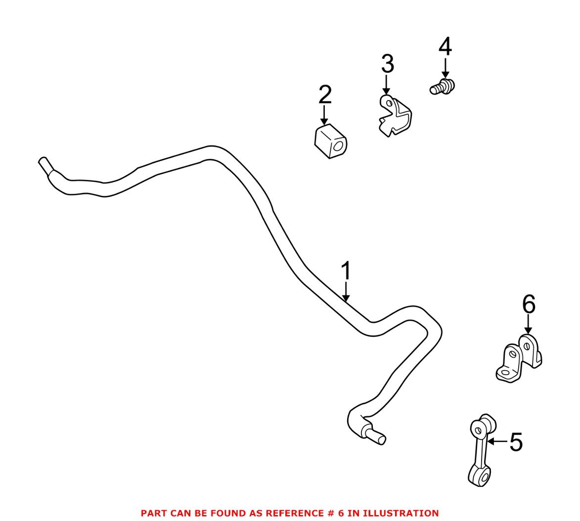 BMW Sway Bar Link Support Bracket - Rear 33556782120